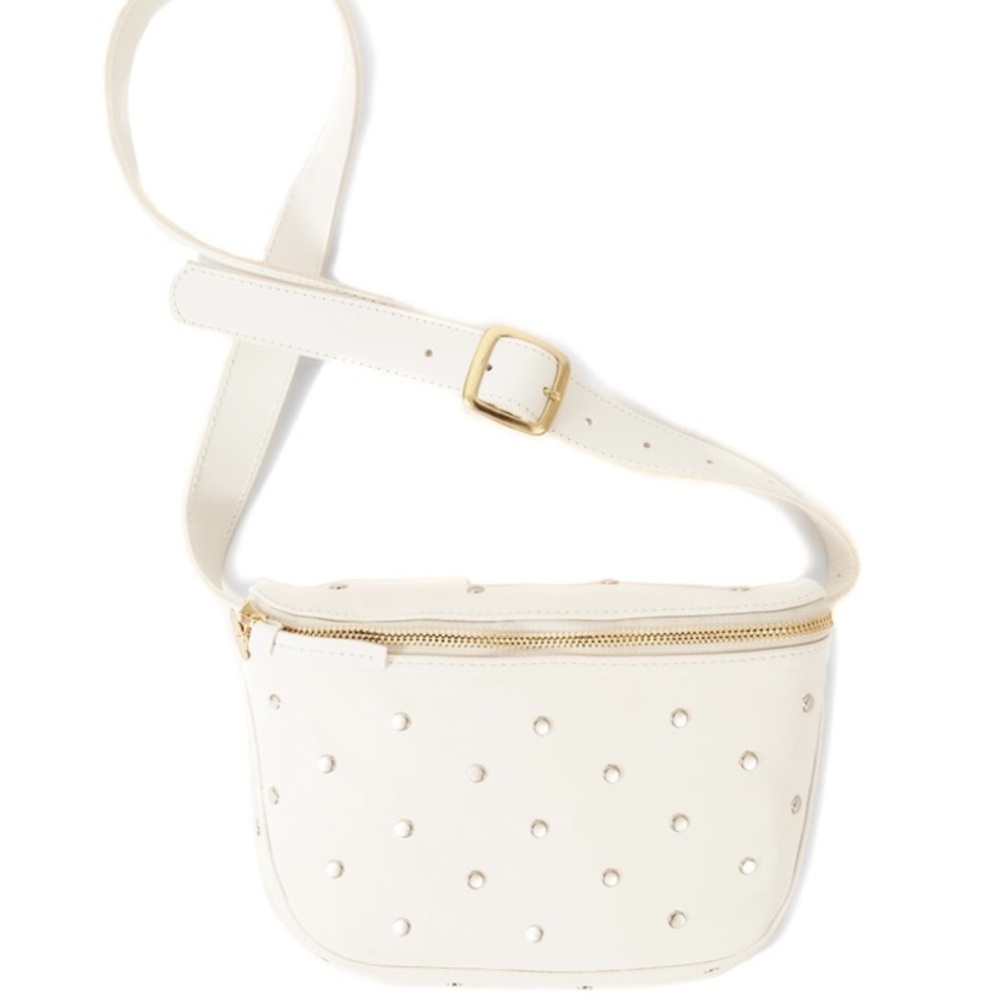 Clare V. Fanny Pack in White Studs - Picture 1 of 8